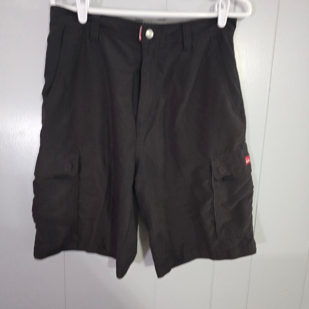 Quiksilver Cargo Shorts Mens 32 Black Utility Pockets Y104842M‎ Polyester
